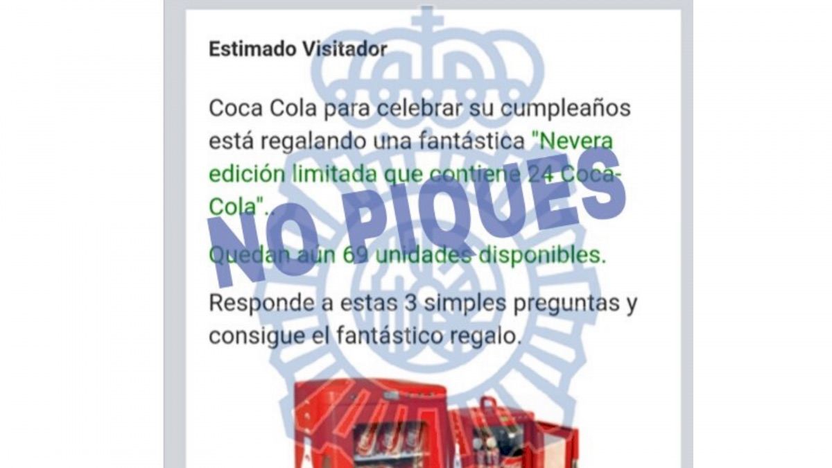 Alerta por una estafa en nombre de Coca-Cola con la que te roban 40 euros cada 15 días