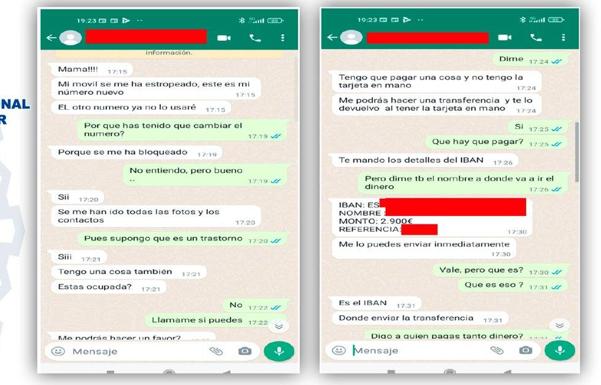 La Policía alerta de una estafa por WhatsApp dirigida a madres para quitarles dinero