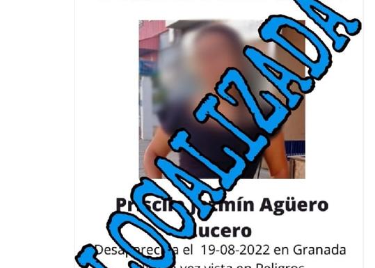 Localizan a la menor desaparecida en Granada este viernes