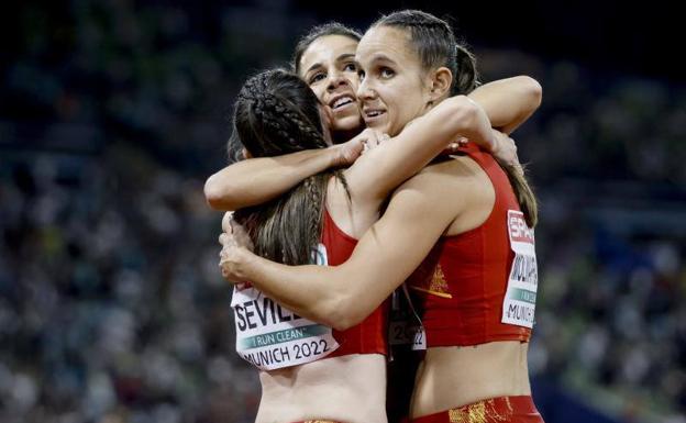 Sonia Molina termina cuarta con el relevo femenino