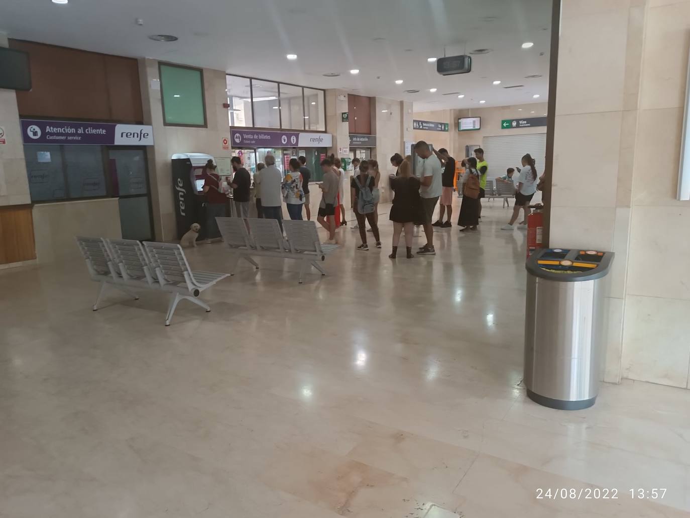 Largas colas en Renfe para adquirir el abono gratuito