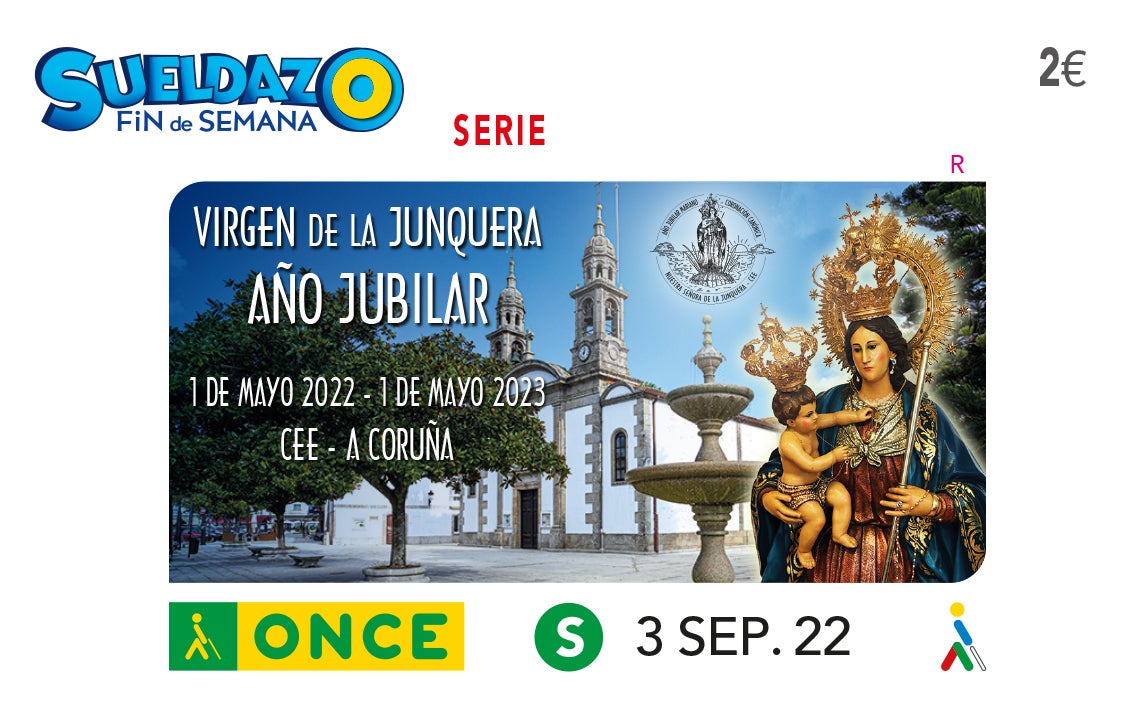 La ONCE deja este fin de semana un Sueldazo de 2.000 euros al mes durante diez años en Tíjola
