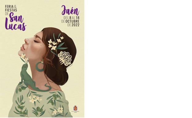 El cartel de la Feria de San Lucas innova con rostro de mujer y olivo en flor