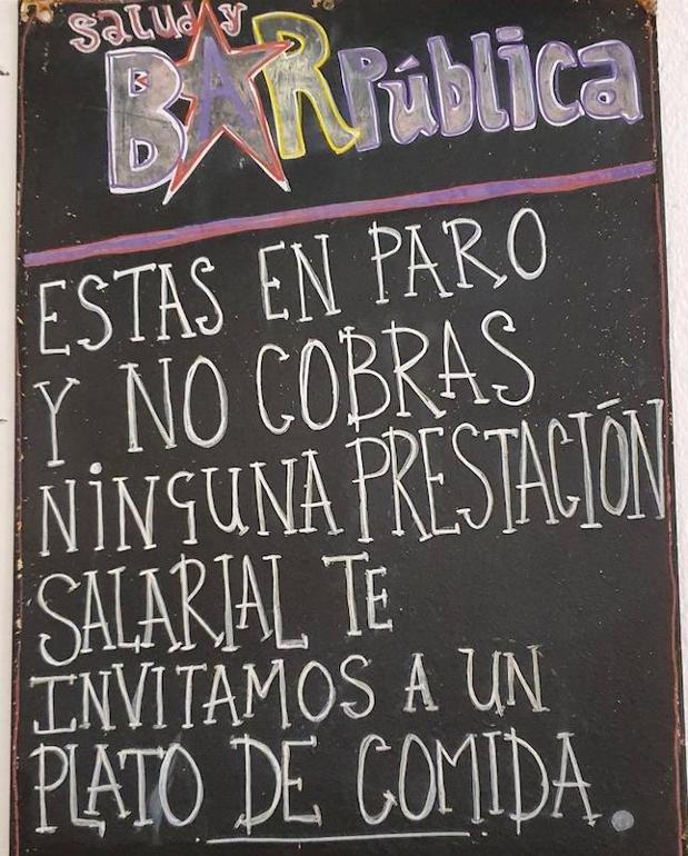 El bar andaluz que ofrece comida gratis a personas que están en paro