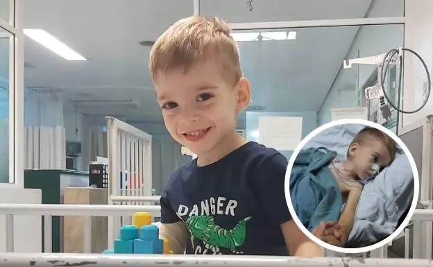 El pequeño Oliver llega a Barcelona para ser operado del tumor cerebral