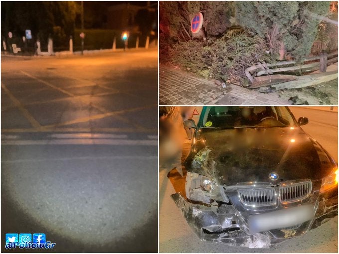 Se estrella ebrio contra el acceso a un parking en Granada tras esquivar a otro coche y derrapar más de veinte metros