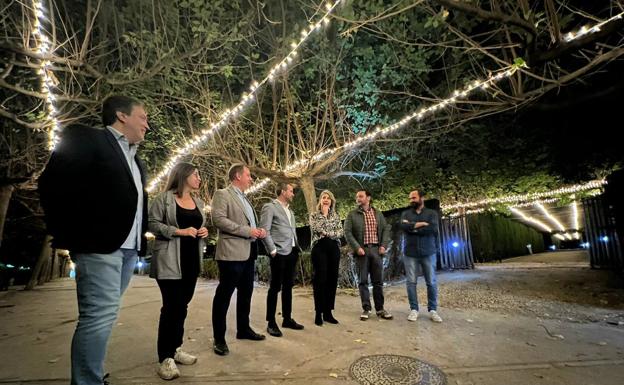 Un kilómetro de luces LED para el parque Andrés de Vandelvira del Bulevar de Jaén