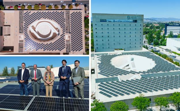 Instalan 467 placas solares junto al edificio de Caja Granada que ahorrarán un 40% de la energía