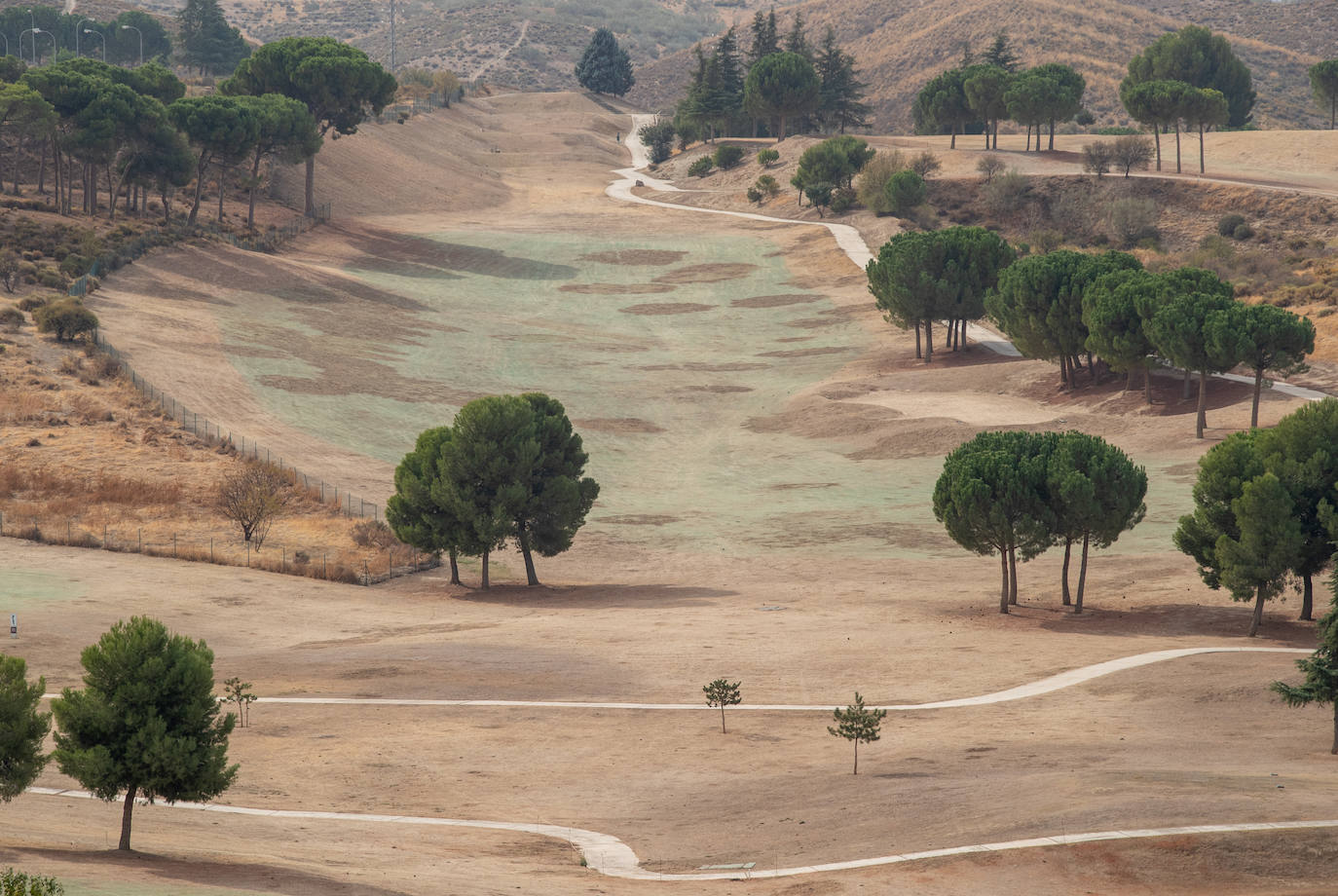 Así ha quedado el campo de golf de Otura