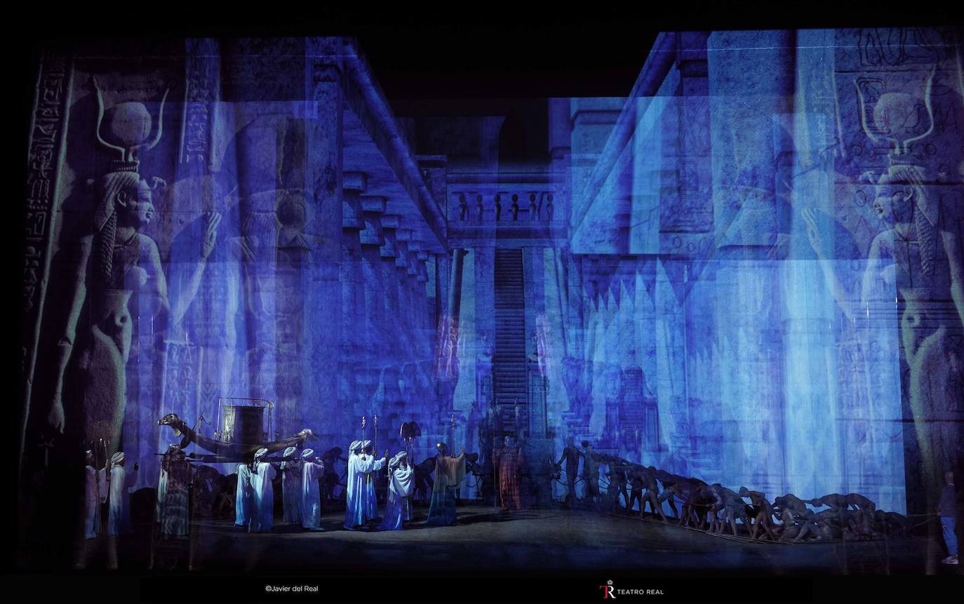 Representación de 'Aída' en el Teatro Real de Madrid