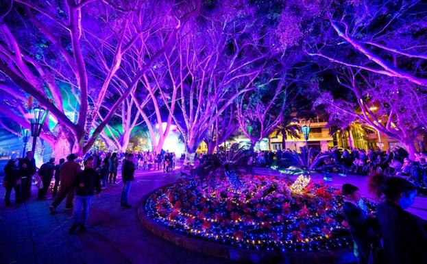 Un 'mar de luz' inunda el parque Nicolás Salmerón por Navidad
