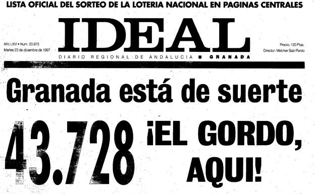 Los ocho 'Gordos' de Granada, en las portadas de IDEAL