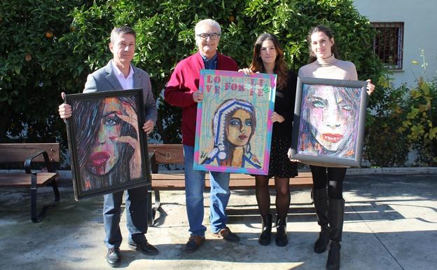 El pintor Manuel Ibáñez dona cuatro de sus obras al Programa de Mujer de Cáritas