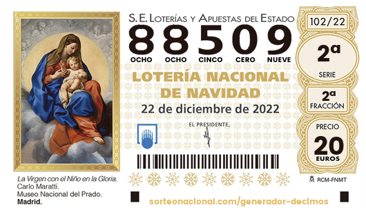 El 88.509, el tercer quinto premio de la Lotería de Navidad, cae en Jaén, Sevilla y Málaga