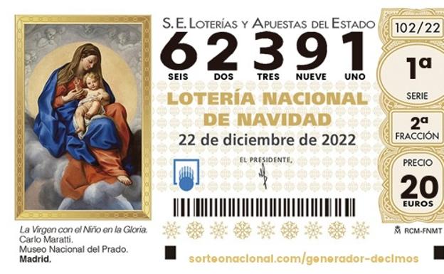 El 62.391, el quinto premio de la Lotería de Navidad, cae en Alicante y Benidorm