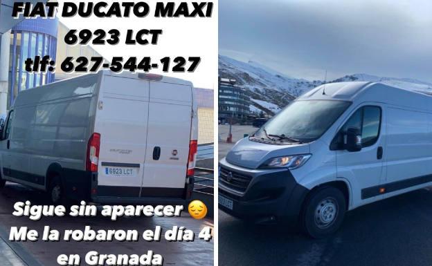 Un transportista de Granada denuncia el robo de su furgoneta: «Es con lo que le doy de comer a mis cuatro hijos»