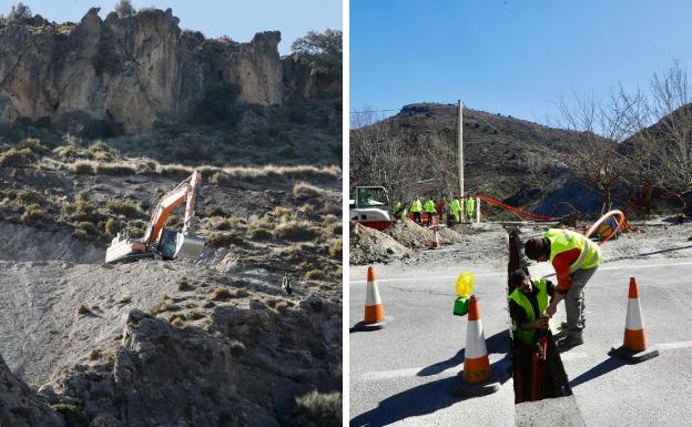 Una conductora herida en Hazallanas, desvío provisional para bajar de Sierra Nevada
