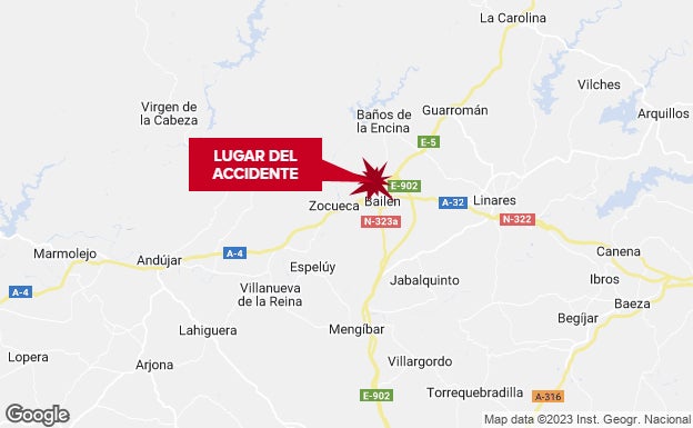 Cortada la A-44 en Bailén por un accidente entre dos camiones en sentido Granada