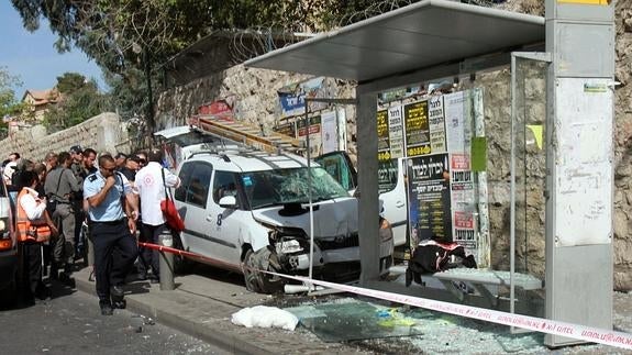Un vídeo recoge el ataque palestino contra una parada de autobús en Jerusalén
