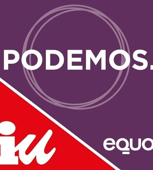 Podemos e IU 'colorean' su logo para unificar su uso