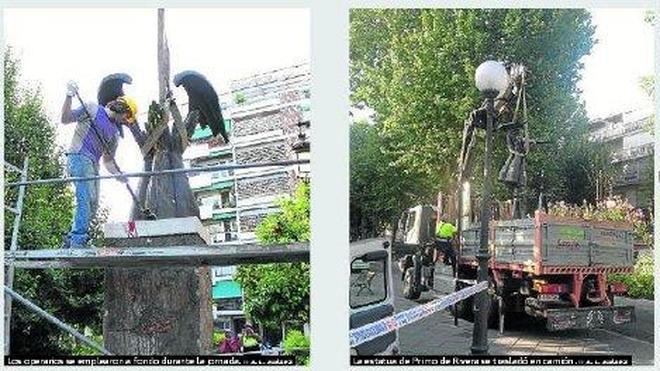 La retirada de la escultura a Primo de Rivera no evita la lluvia de críticas al Ayuntamiento