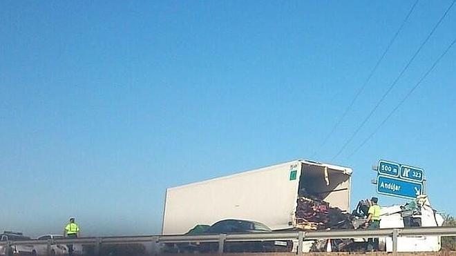 Restablecido el tráfico en la A-4 a su paso por Andújar tras un corte debido a un accidente