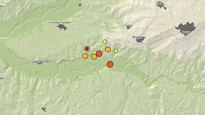 Sentidos cinco terremotos en Jaén en las últimas horas