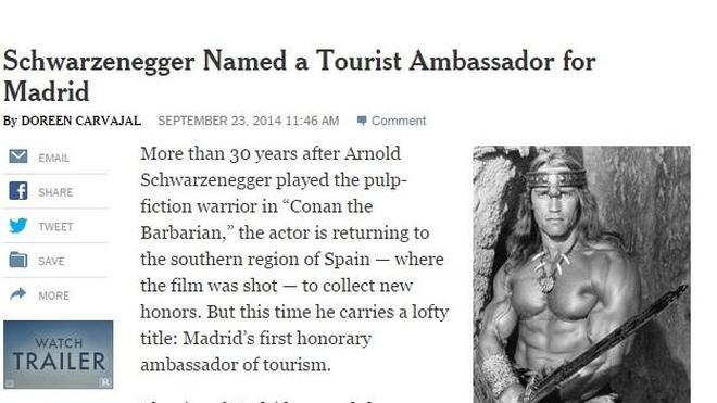 La Almería de Schwarzenegger, en el New York Times