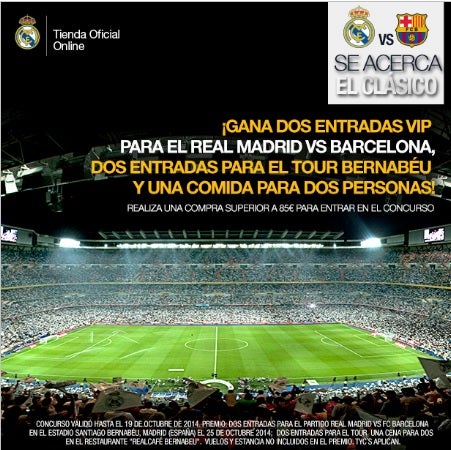 ¿Quieres disfrutar del Real Madrid - FC Barcelona en el Bernabéu?