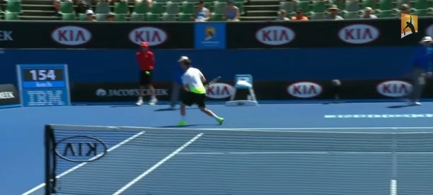 Saque directo de Feliciano a los testículos de un recogepelotas a 196 km/h