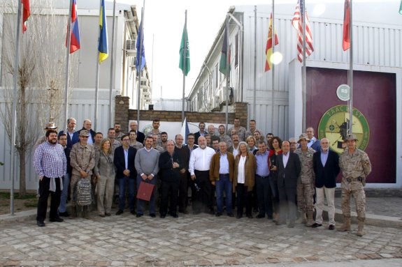 Comendador visita a las tropas en Afganistán