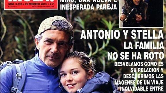 Banderas e hija, de portada