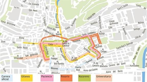 Miércoles Santo en Granada: Itinerarios, horarios, mapa de procesiones y cofradías
