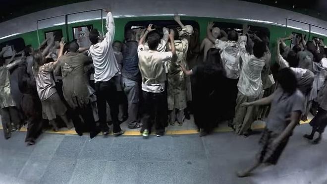 Walking Dead en un metro brasileño: zombies atacan a los pasajeros