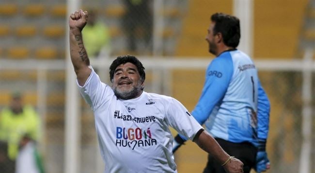 Brutal pelea de Maradona en el 'Partido por la Paz'