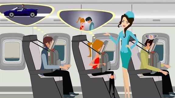 Llega la 'silla abrazo': podrás dormir en posición vertical en el avión