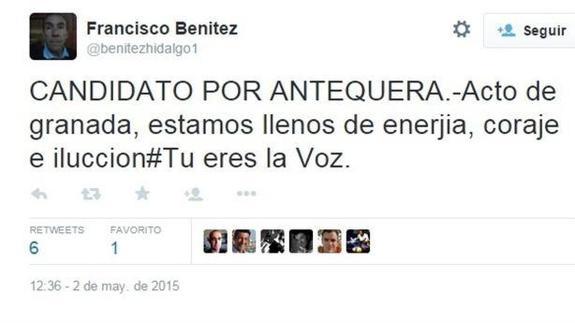Las graves faltas de ortografía del candidato de UPyD a la alcaldía de Antequera incendian Twitter