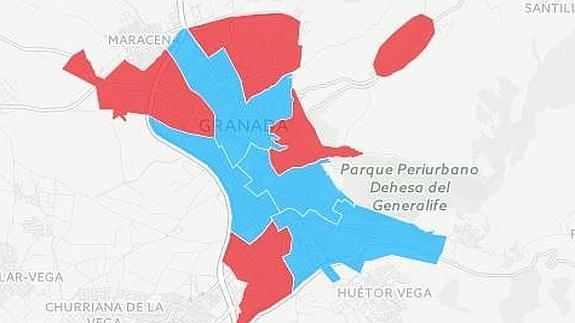 El distrito Ronda castiga al PP, que baja en todos los barrios y sólo gana en cuatro