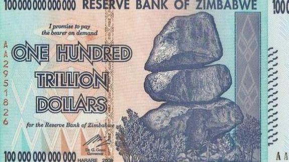 35.000 billones de dólares zimbabuenses por uno estadounidense