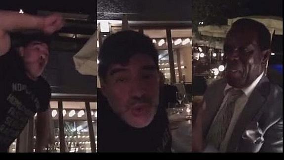 Maradona da el cante por Bob Marley