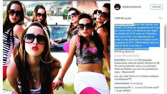 Se buscan 'chonis' para un nuevo programa sobre la sociedad catalana