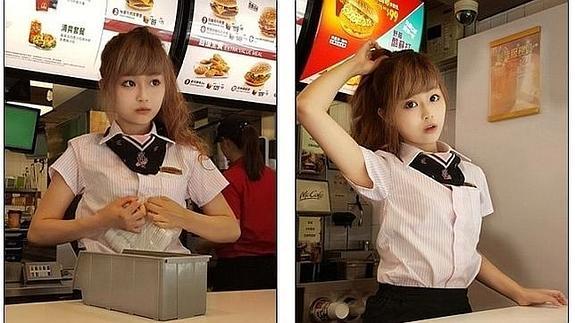 La camarera más atractiva del mundo está en un McDonald's de Taiwán