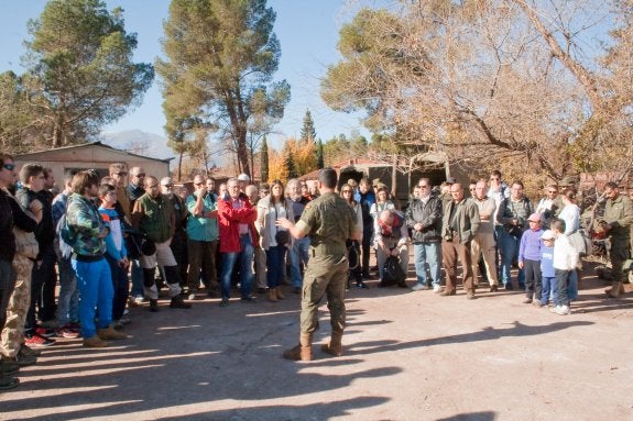 Jornada práctica del seminario 'Guerra subterránea' de la Legión en las minas de Alquife