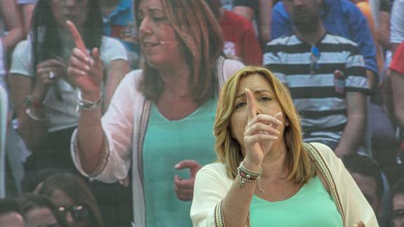 Susana Díaz dice que Andalucía no merece "el miedo" del PP ni "el rencor y el odio" de Unidos Podemos
