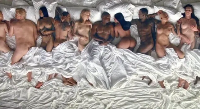 Orgía de famosos en el nuevo vídeo de Kanye West