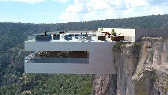 ¿Tendrías vértigo comiendo en este restaurante colgante?