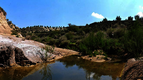 Un río entre paredes de sal