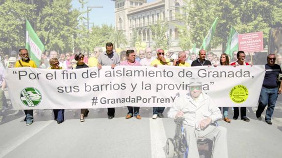 Los maquinistas de la manifestación