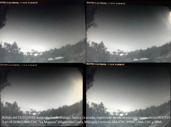 Un bola de fuego sobrevuela Jaén