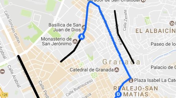Los cortes de tráfico y cambios de autobuses por la Cabalgata de Reyes Magos en Granada